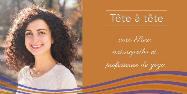 Portrait de Sara, naturopathe et prof de Yoga